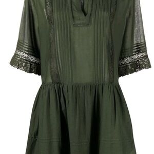 ZADIG&VOLTAIRE  Rosea Tomboy Dress in Kaki Size Small NWT